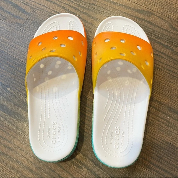 CROCS X Free & Easy Slides Jibbitz Not Included Male 7 Women 9 - Picture 3 of 11